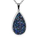 Ocelový náhrdelník s krystaly Crystals from Swarovski®, BERMUDA BLUE