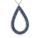 Ocelový náhrdelník s krystaly Crystals from Swarovski®, BERMUDA BLUE