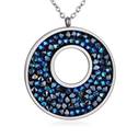 Ocelový náhrdelník s krystaly Crystals from Swarovski®, BLUELIZED
