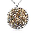 Ocelový náhrdelník s krystaly Crystals from Swarovski®, GOLDEN SHADOW