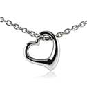 Ocelový náhrdelník s přívěskem ve tvaru srdíčka