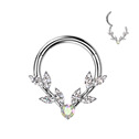 Ocelový piercing - segment kruh ozdobný