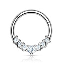 Ocelový piercing do nosu - tragus / helix / septum, 1,2 x 10 mm
