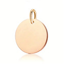 Ocelový přívěšek kolečko, Rose gold, 15 mm