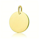 Ocelový přívěšek kolečko, Yellow gold, 15 mm