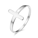 Ocelový prsten kříž