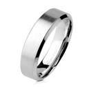 Ocelový prsten matný, šíře 6 mm