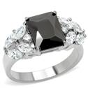 Ocelový prsten s černým kamenem