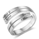 Ocelový prsten s možností rytiny
