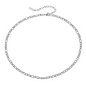 Ocelový řetízek figaro, tl. 4 mm, délka 45 cm + 5 cm