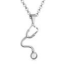 Ocelový řetízek s přívěškem - fonendoskop