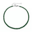Ocelový štrasový tenisový náramek EMERALD