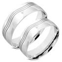 OPR0023 Ocelové snubní prsteny - pár
