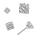 Ozdobná část k PUSH IN piercingu s Moissanitem TITAN, 0,06ct (2x2mm)