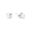 Perlové náušnice – bílé přírodní perly 4,5-5 mm