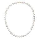 Perlový náhrdelník bílý z pravých říčních perel se zlatým 14 karátovým zapínáním 
