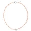 Perlový náhrdelník růžový 