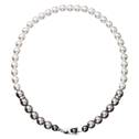 Perlový náhrdelník šedý 