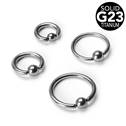 Piercing - kruh titan, 1,2 x 12 mm