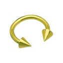 Piercing - podkova 1,6x11 mm, žlutá barva
