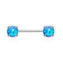 Piercing do bradavky, modré opály