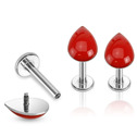 Piercing do brady - labreta - kapka krve 1,2x6 mm