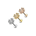 Piercing do brady - labreta čtyřlístek 1,2 x 6 mm