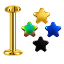 Piercing do brady - labreta hvězdička