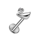 Piercing do brady - labreta TITAN, 1,2 x 8 mm