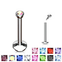 Piercing do brady - labreta, zirkon 2 mm