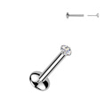 Piercing do brady - PUSH IN labreta TITAN Moissanit 0.03ct (2mm)