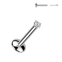 Piercing do brady - PUSH IN labreta TITAN Moissanit 0.06ct