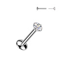 Piercing do brady - PUSH IN labreta TITAN Moissanit 0.11ct (3mm)