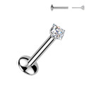 Piercing do brady - PUSH IN labreta TITAN Moissanit 0.18ct