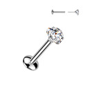 Piercing do brady - PUSH IN labreta TITAN Moissanit 0.25ct