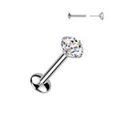 Piercing do brady - PUSH IN labreta TITAN Moissanit 0.25ct (4mm)
