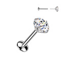 Piercing do brady - PUSH IN labreta TITAN Moissanit 0.5ct (5mm)