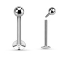 Piercing do brady - vnitřní závit, 1,0 x 6 mm, kulička 3 mm