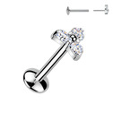 Piercing do brady kytička - PUSH IN labreta TITAN s Moissanity 0.03ct