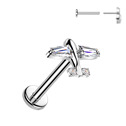 Piercing do brady letadélko - PUSH IN labreta TITAN