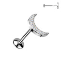 Piercing do brady měsíček - PUSH IN labreta TITAN