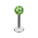 Piercing do brady s krystaly Crystals From Swarovski® PERIDOT