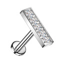 Piercing do brady se zirkony