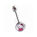 Piercing do jazyka - kočička Hello Kitty