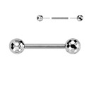 Piercing do jazyka titan PUSH IN, 1,6 x 16 mm