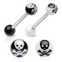 Piercing do jazyku - lebka