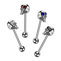 Piercing do jazyku - lebka