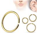 Piercing do nosu - kruh zlacený