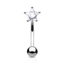 Piercing do obočí - zirkon, čirá barva
