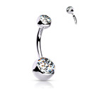Piercing do pupíku - banánek MALÝ vnitřní závit - TITAN